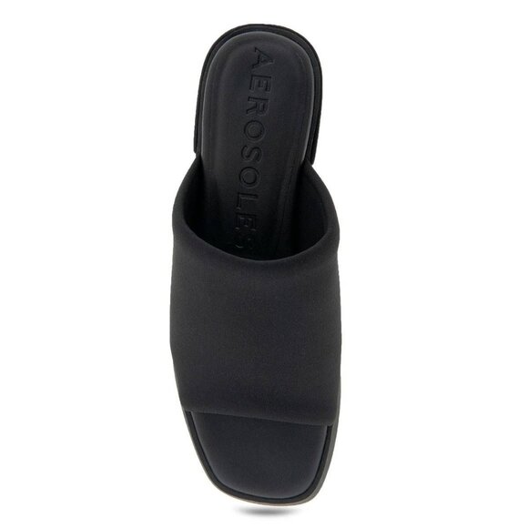 Aerosoles Women's Denise Slip-on Sandals - Black Stretch - Picture 3 of 4